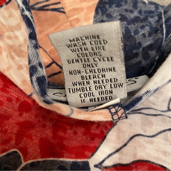 Catherines Womens Shirt 2XWP 22/24WP Floral Print Sleeveless Round Neck Tiered - Picture 5 of 5